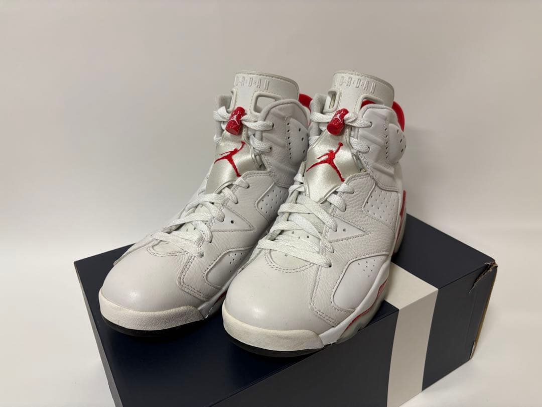 良状態Air Jordan 6 レトロ レッド オレオ ホワイト