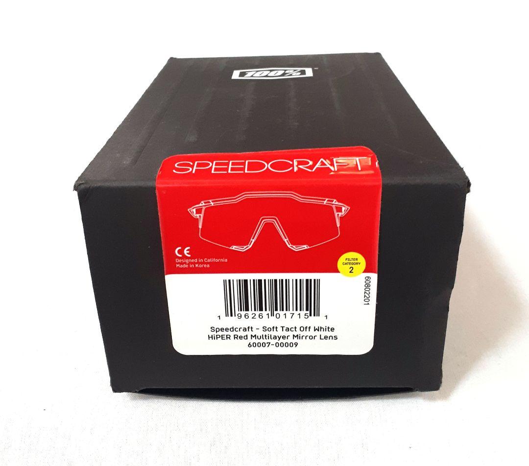 100％ Speedcraft ホワイト レッド ワンハンドレッド サングラス