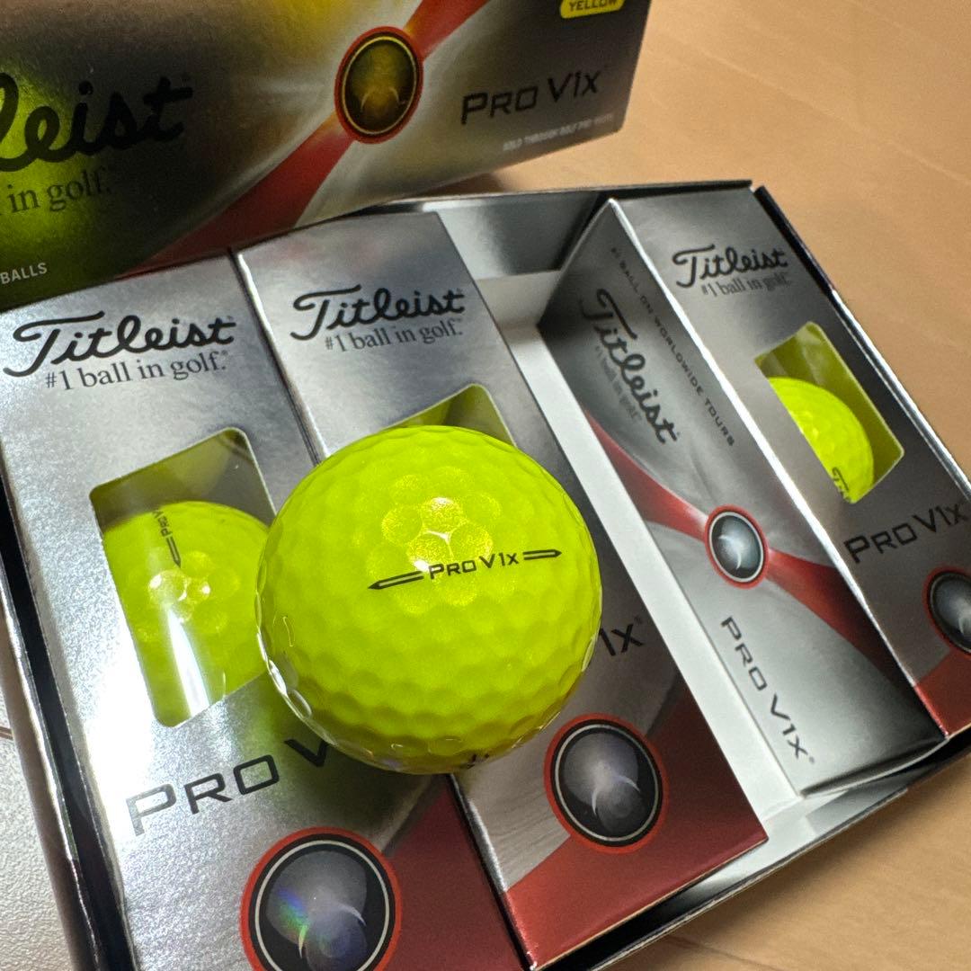 新品　Titleist Pro V1x ゴルフボール 12個入り イエロー