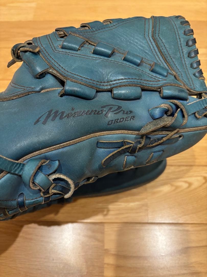ミズノプロ　Mizuno Pro 軟式グローブ 青　オーダー　ビックM
