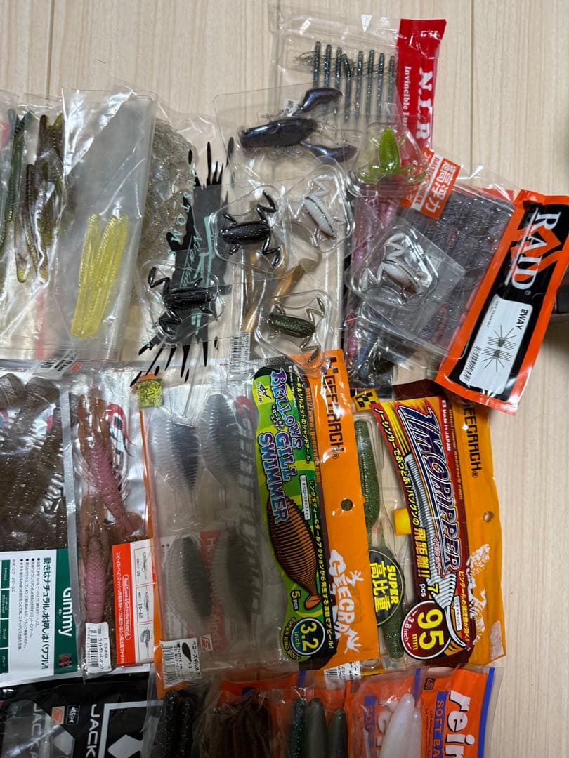 バス釣り ワームまとめ売り 約45袋
