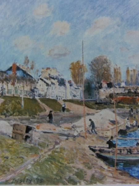 Alfred Sisley、砂のある海岸、希少画集画、新品高級額、額装付