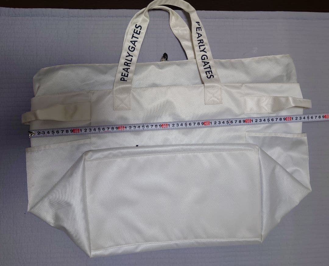 【中古品】PEARLY GATES ゴルフバッグ 大容量 ホワイト
