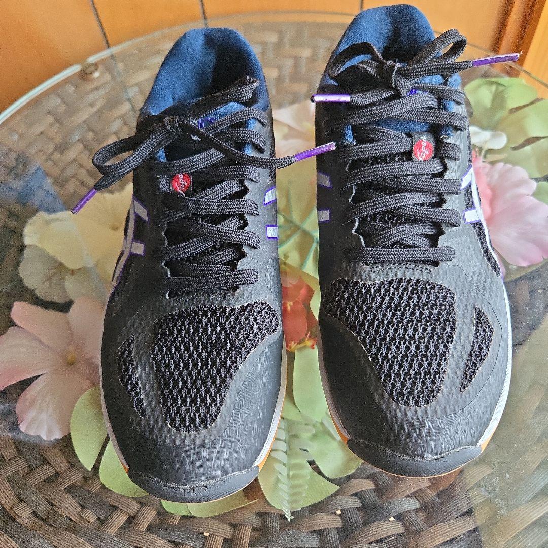 ASICS バレーボールシューズ 　25cm ブラック/パープル