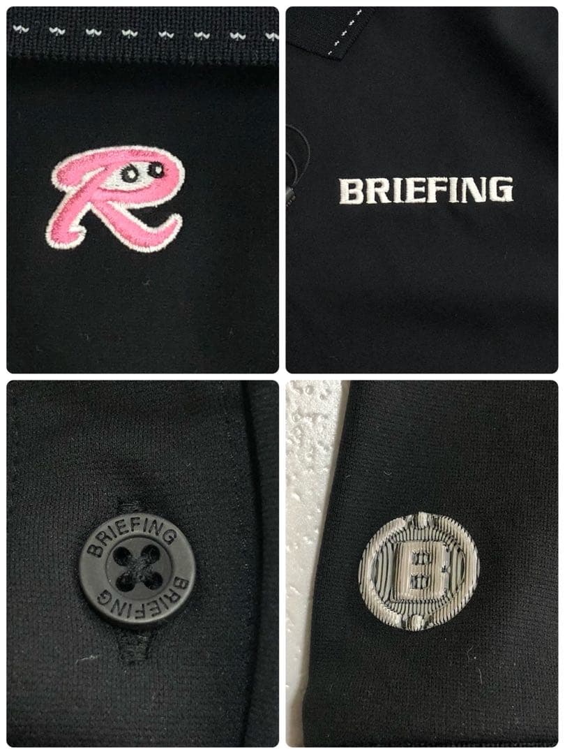 【新品 25年モデル】BRIEFING GOLF ポロシャツ ブラック ロゴ S