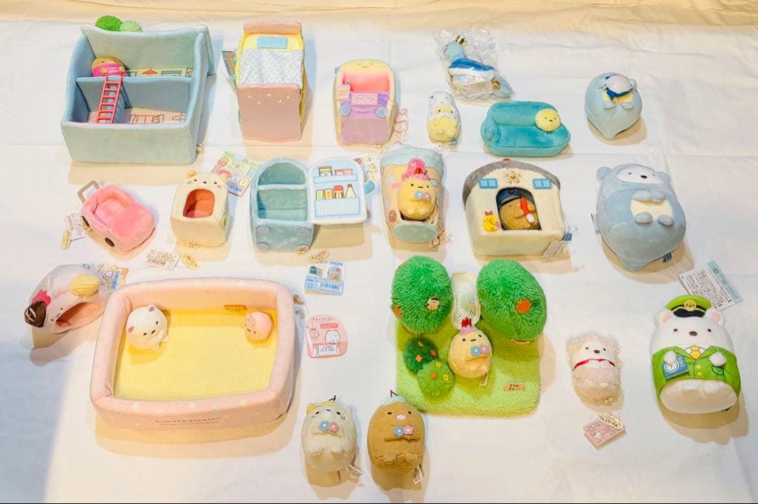 【新品未使用タグ付き多め】すみっコぐらし てのりぬいぐるみ おうち セット売り