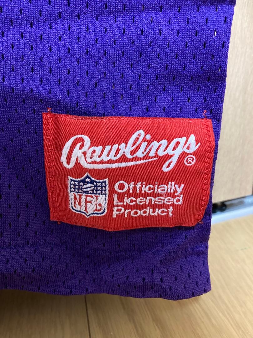 RAWLINGSローリングス　ゲームシャツ　L パープル　イエロー　アメリカ製