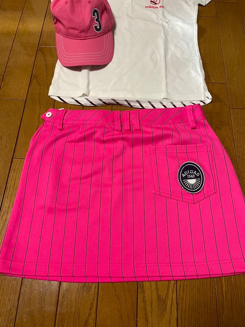 美品‼️adidas ゴルフウェアセット ポロシャツ スカート キャップセット