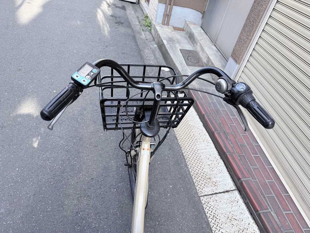 大阪府　子供乗せ　ヤマハ　電動アシスト自転車 チャイルドシート付き ベージュ