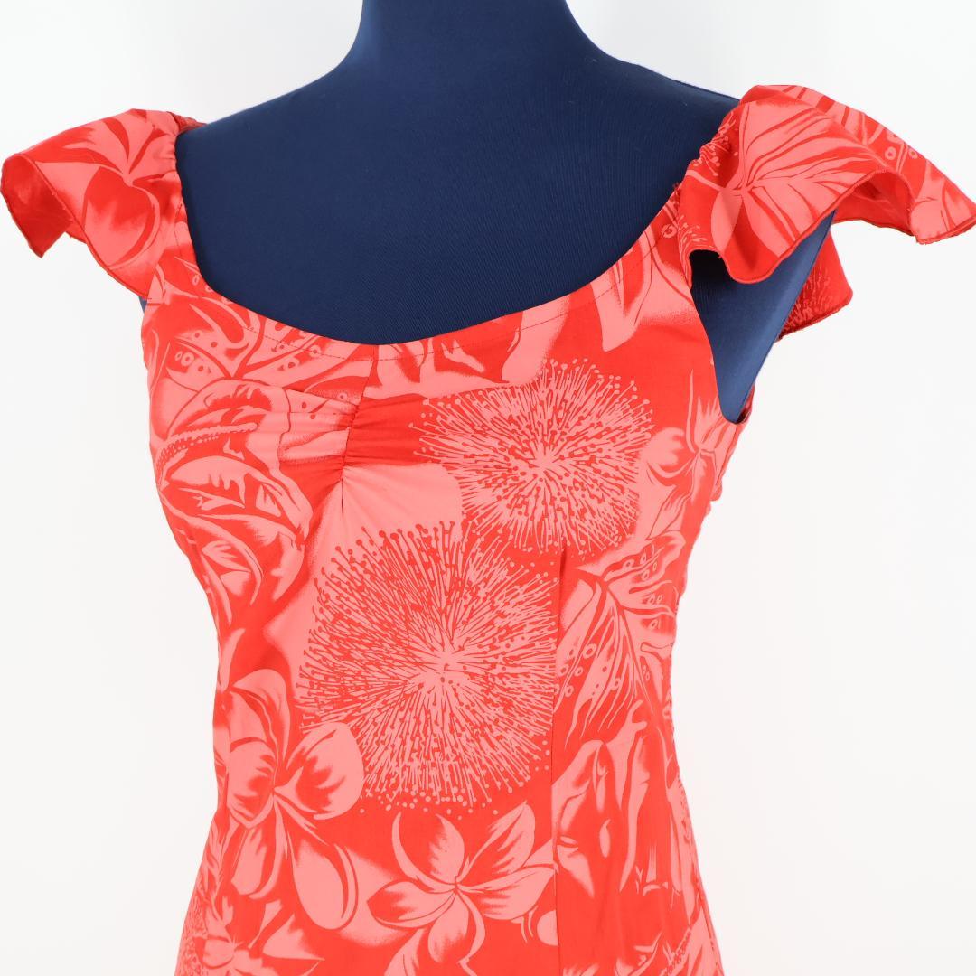 【美品 日本製 フラダンス衣装】レッド MermaidLine MMJ ドレス