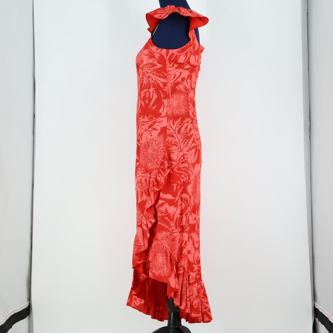【美品 日本製 フラダンス衣装】レッド MermaidLine MMJ ドレス