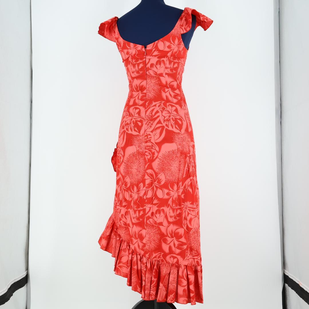 【美品 日本製 フラダンス衣装】レッド MermaidLine MMJ ドレス