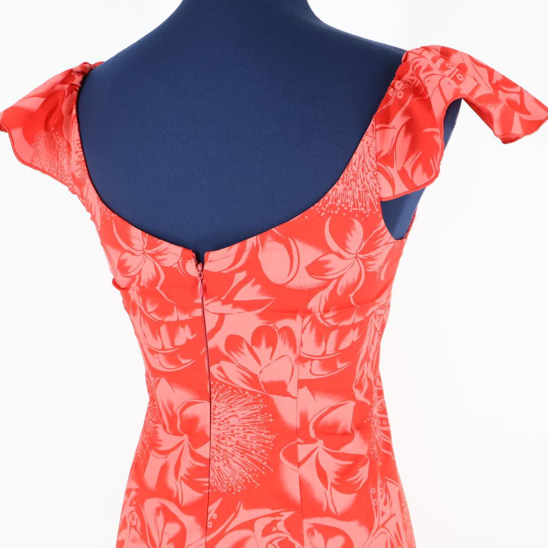 【美品 日本製 フラダンス衣装】レッド MermaidLine MMJ ドレス