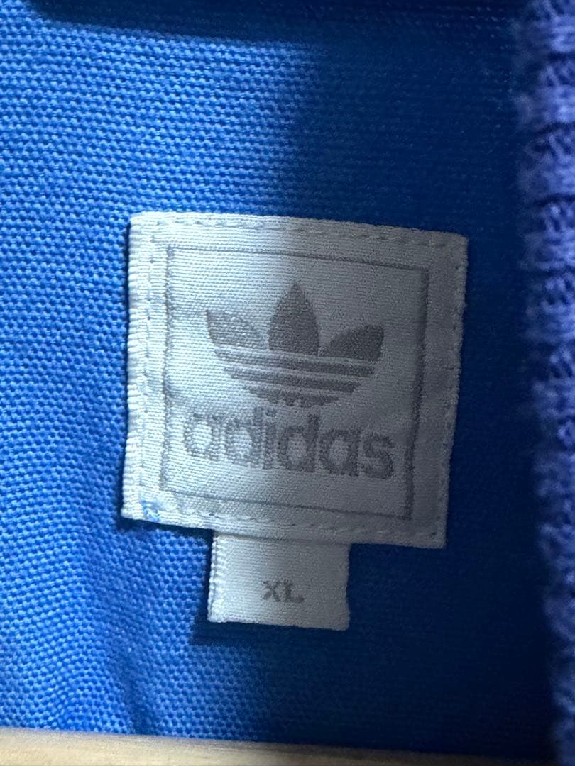 80s adidas トラックジャケットブルー