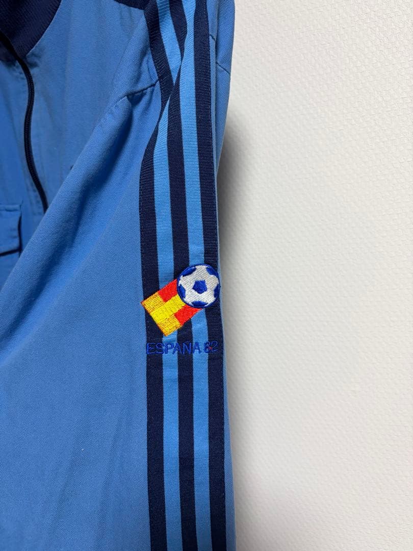 80s adidas トラックジャケットブルー
