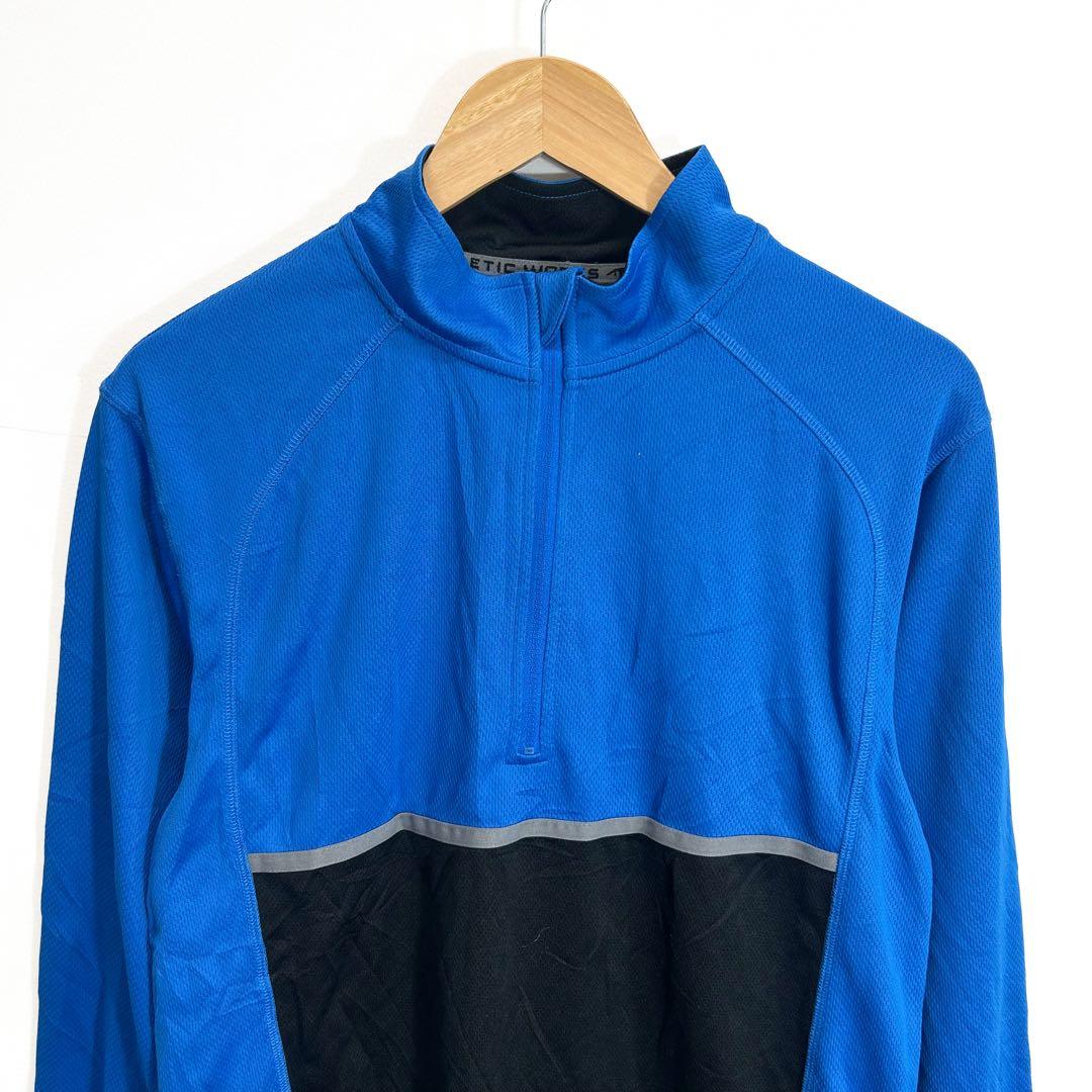 ハーフジップ トラックジャケット ブルー DRI-FIT M スポーツウェア