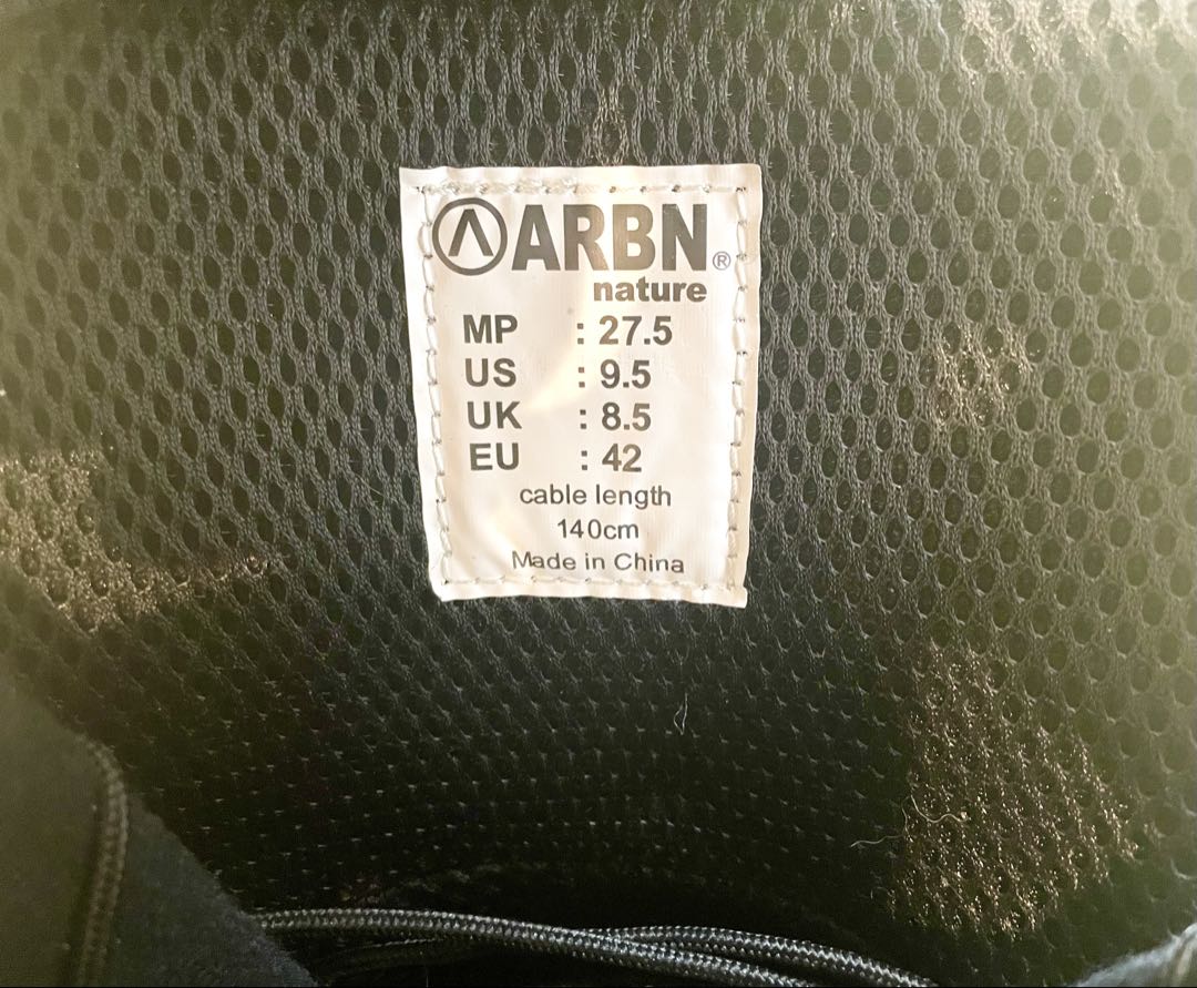 【美品】ARBN nature メンズ スノーボードブーツ 27.5