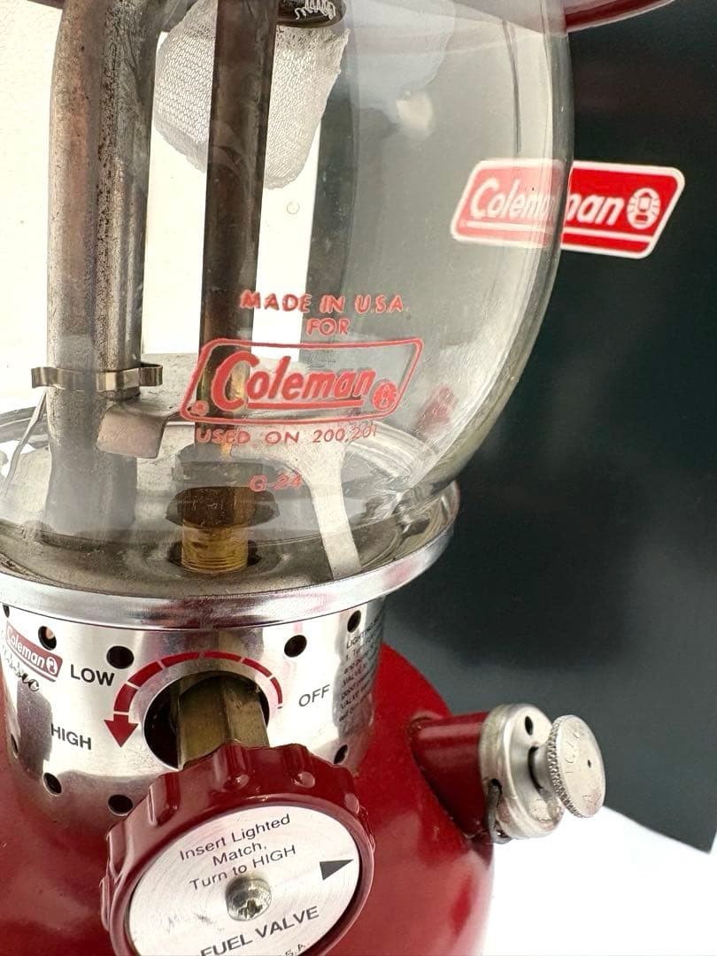 Coleman ガソリンランタン 200B703J スチールケース付き 93年製