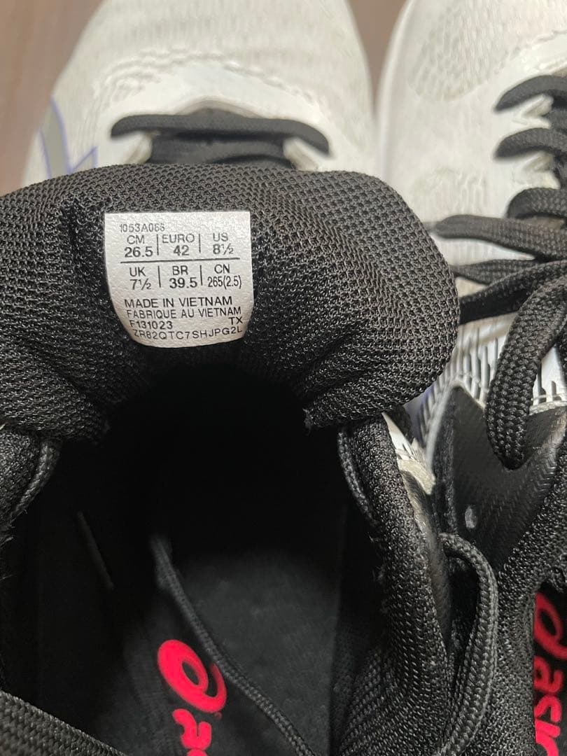 バレーボールシューズ asics V-SWIFT FF 4 26.5 ホワイト