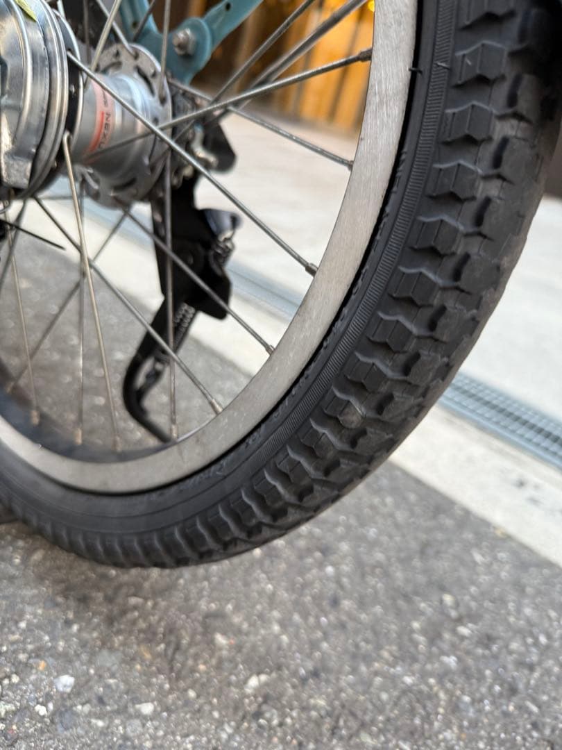 大阪府　パナソニック　 電動アシスト自転車 水色