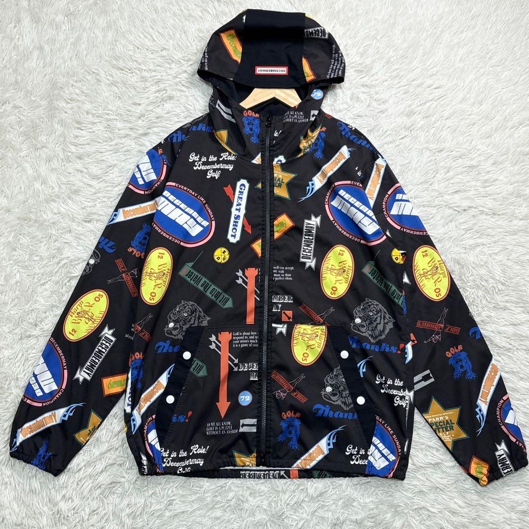 美品⭐️ディセンバーメイ ジャケット XL ゴルフ ウェア アウター 防風 総柄