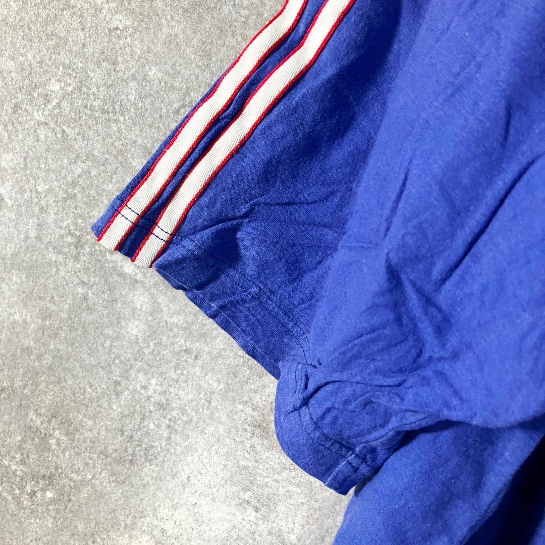 adidas　Ｔシャツ　半袖　ブルー　サッカー　日本代表　ワッペン　コットン