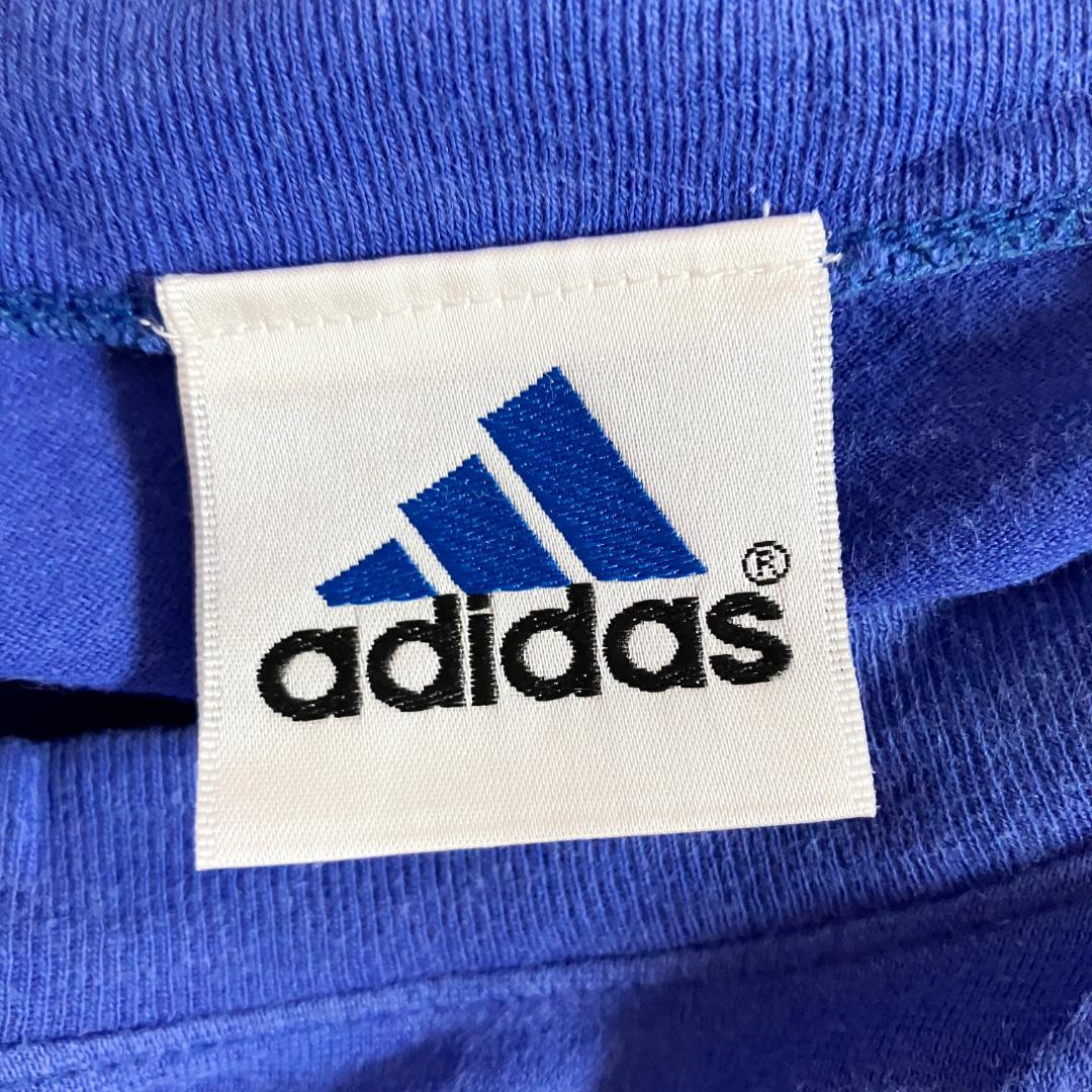 adidas　Ｔシャツ　半袖　ブルー　サッカー　日本代表　ワッペン　コットン