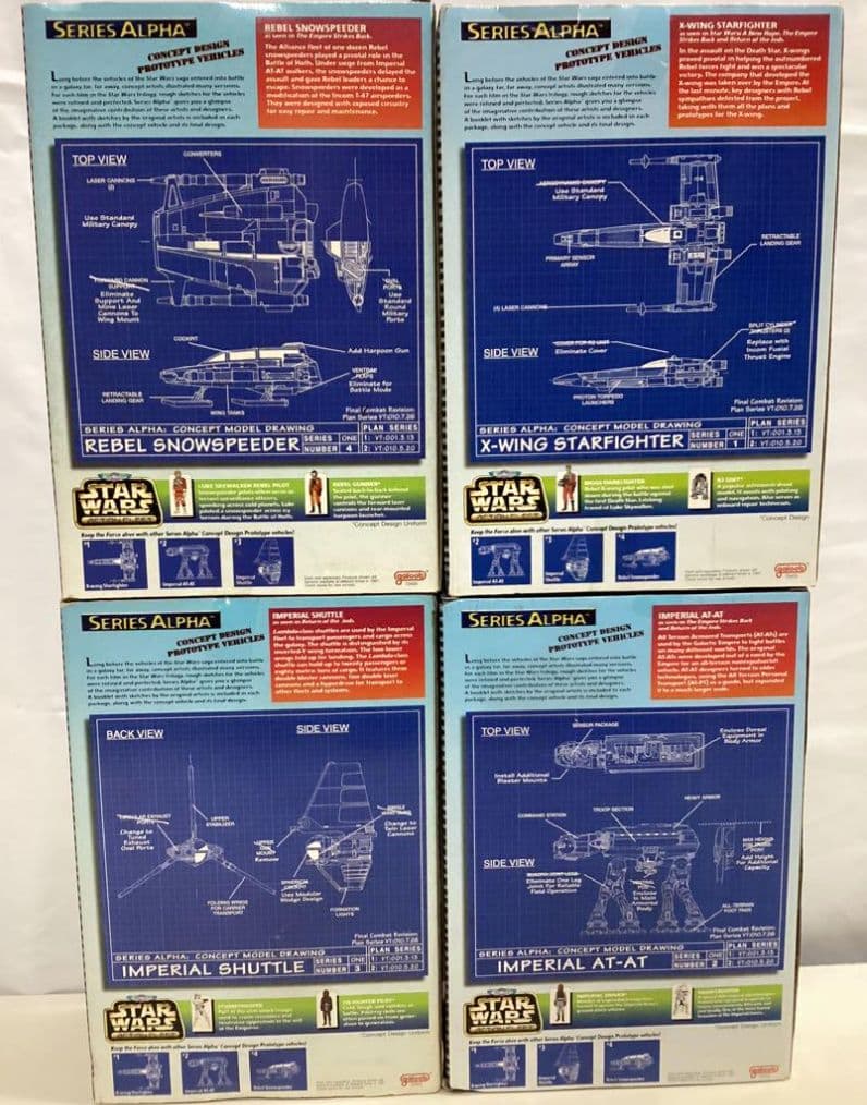 1996 ガルーブ/ツクダ スターウォーズ シリーズアルファ8機セット未開封品