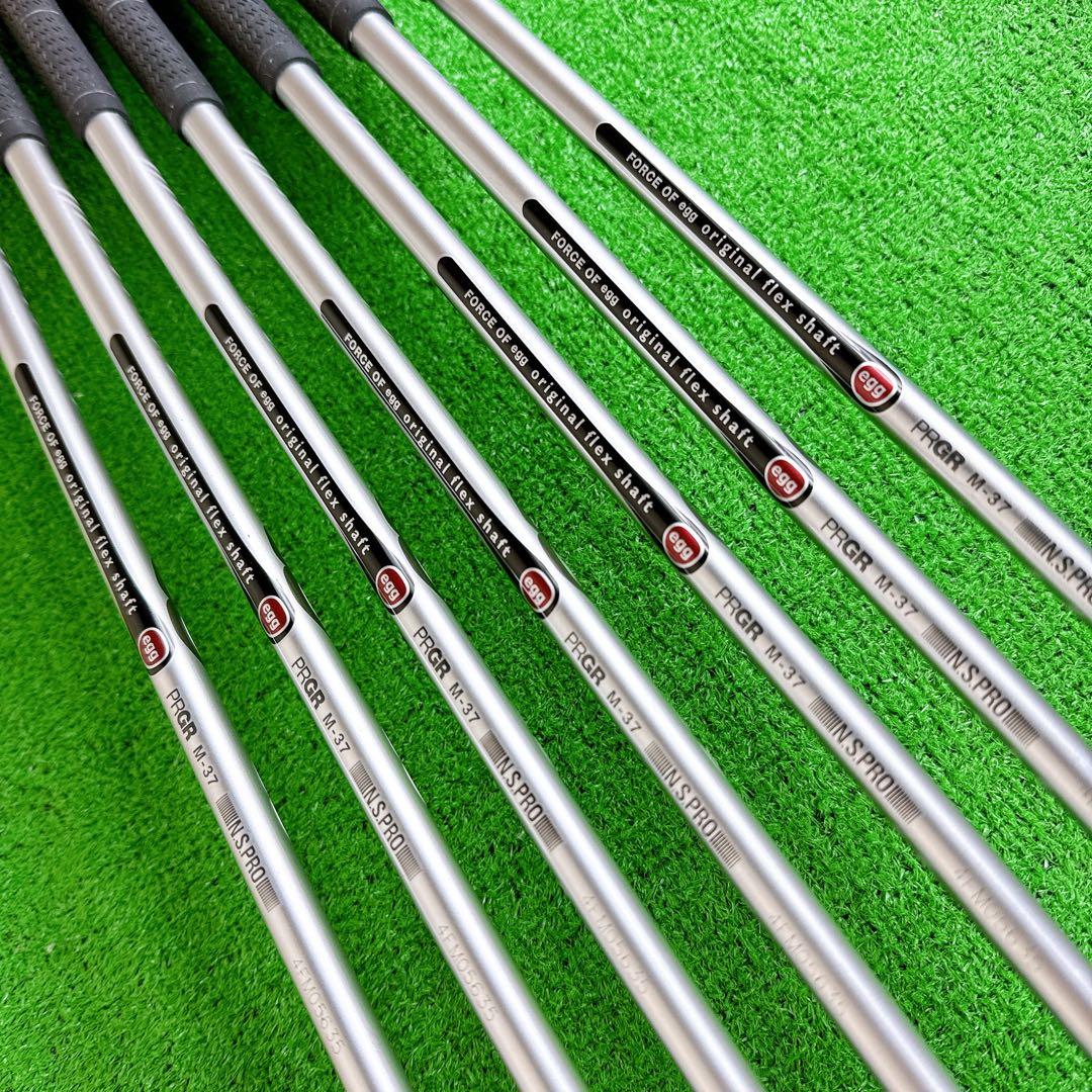 【レフティ】 PRGR egg 7本 アイアンセット M-37 カーボン 初心者