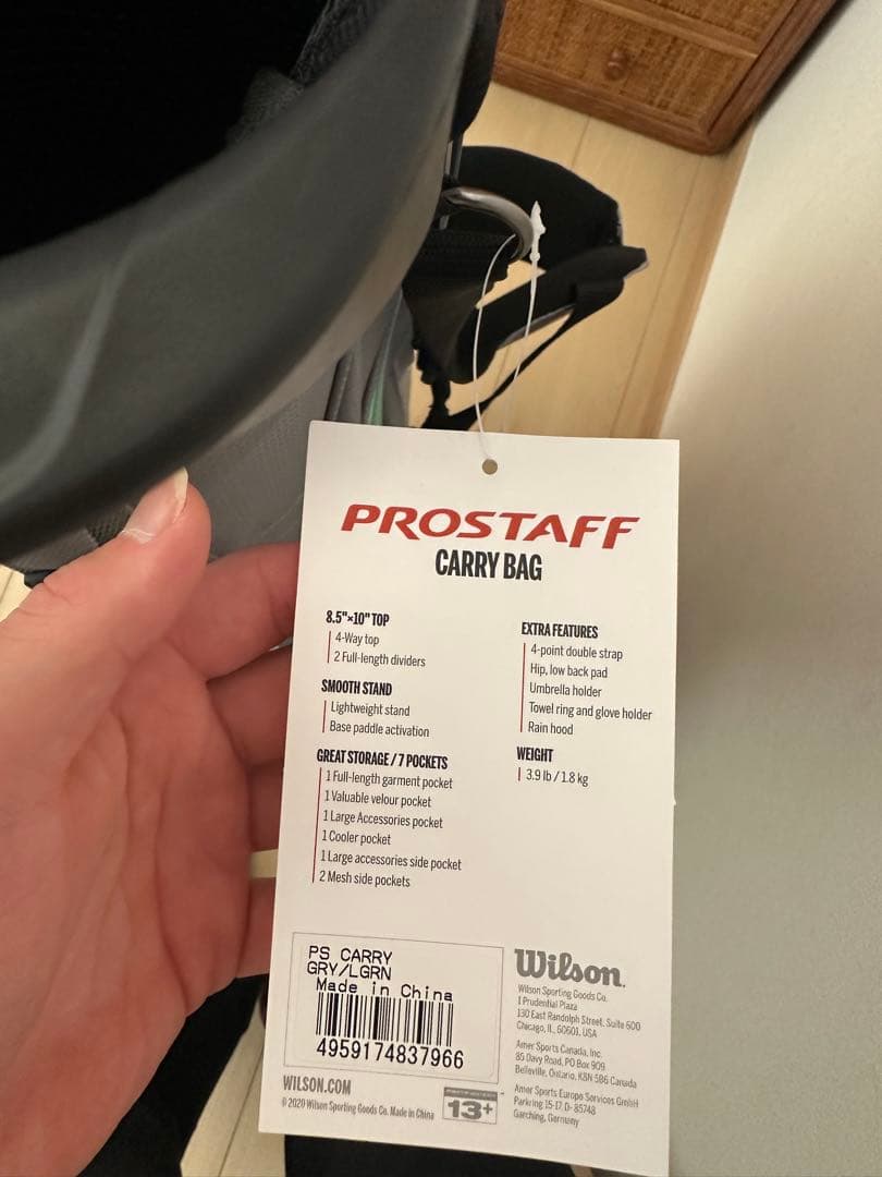 【新品未使用】Wilson Prostaff Carry Bag ロストボール付