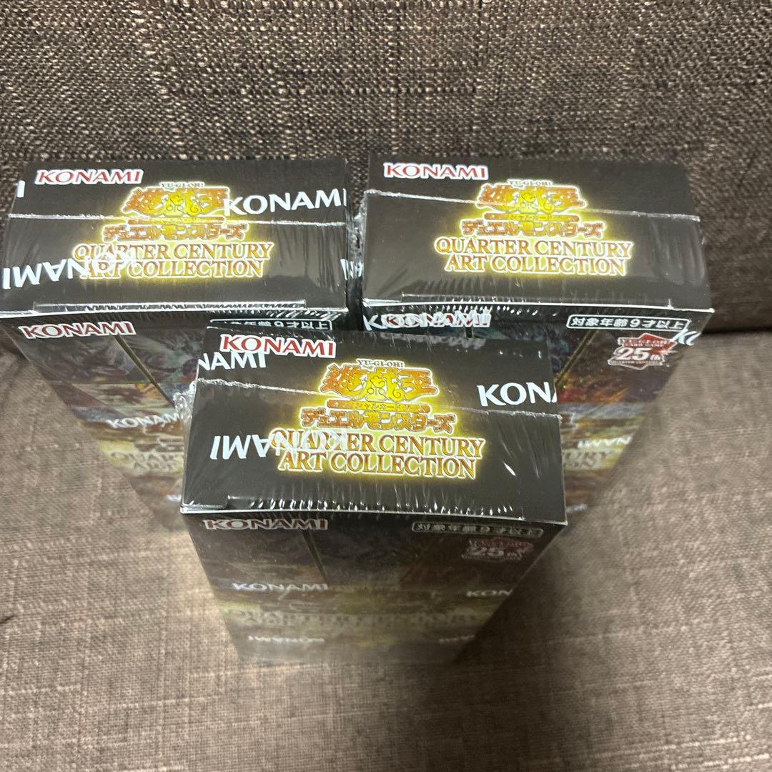 遊戯王 クォーターセンチュリーアートコレクション　3BOX シュリンクあり