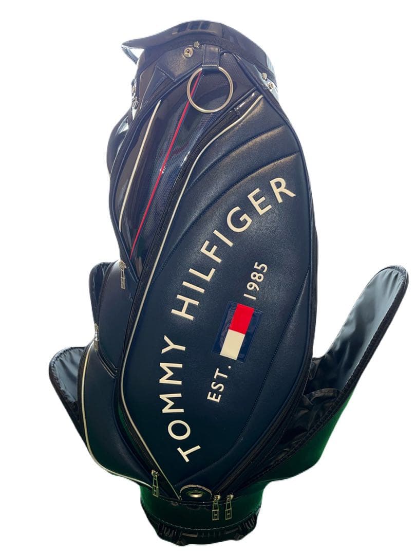  HILFGERゴルフバックネイビーフード付き（9型）