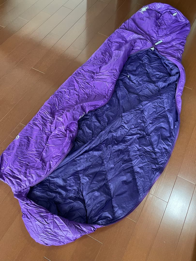 紫色 スパイラルストレッチ寝袋