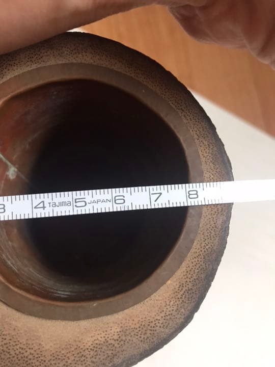 木製花瓶耳付き花入れ花瓶華道茶道茶室茶道具骨董品ヴィンテージ 民芸和風インテリア