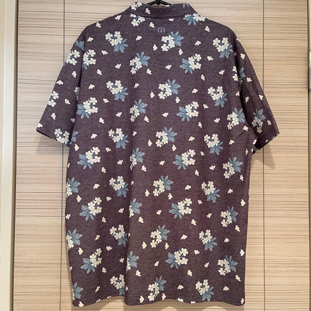【美品】 トラヴィスマシュー　花柄ポロシャツ 2XL ゴルフウェア