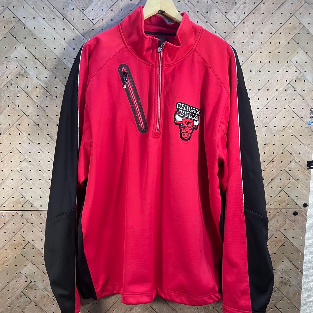 ZERO RESTRICTION シカゴブルズ ハーフジップ XL 赤黒 美品