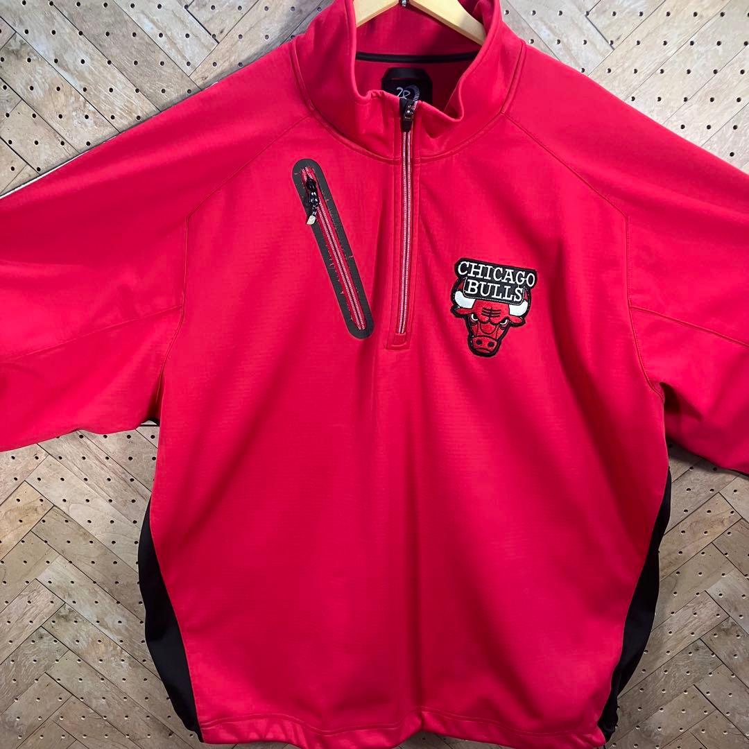 ZERO RESTRICTION シカゴブルズ ハーフジップ XL 赤黒 美品
