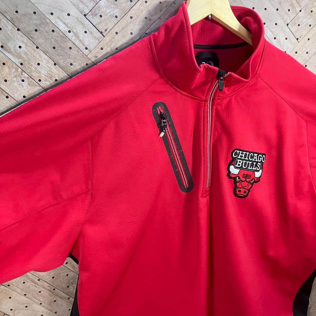 ZERO RESTRICTION シカゴブルズ ハーフジップ XL 赤黒 美品