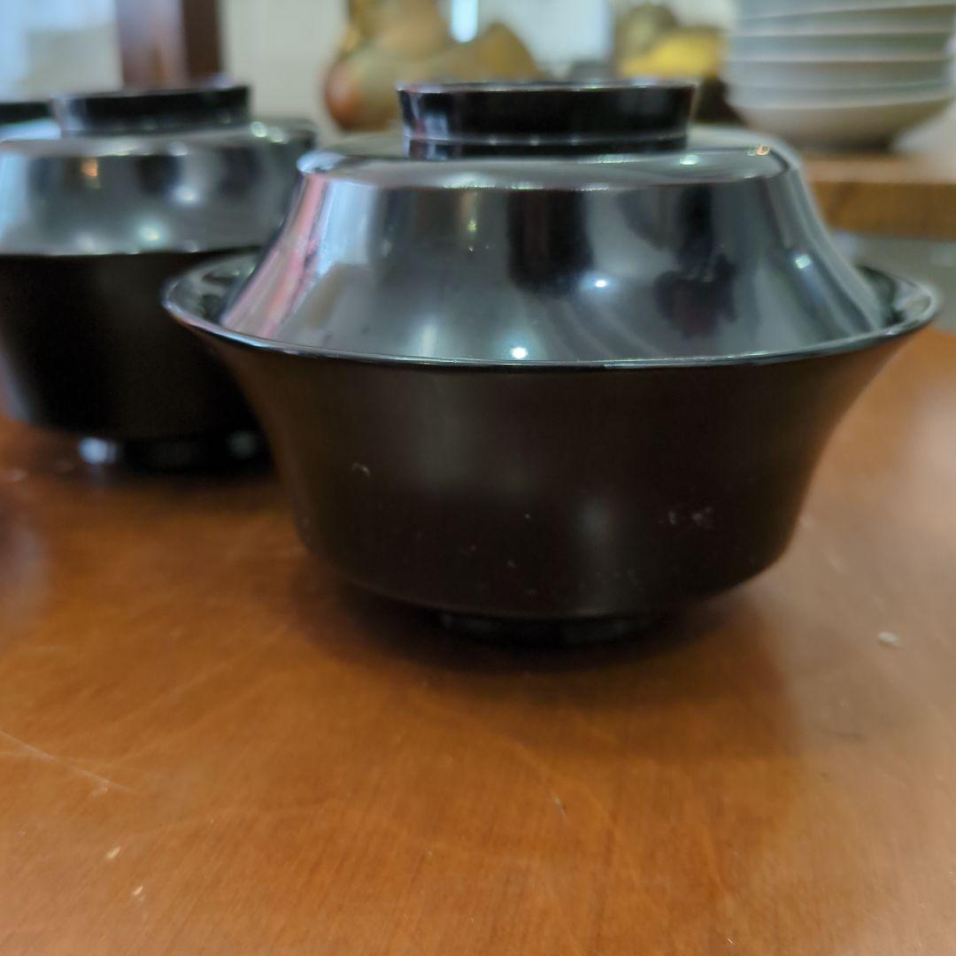 骨董　お椀　蒔絵　蓋付き　煮物　吸物　木製　漆器　木箱入　5つ