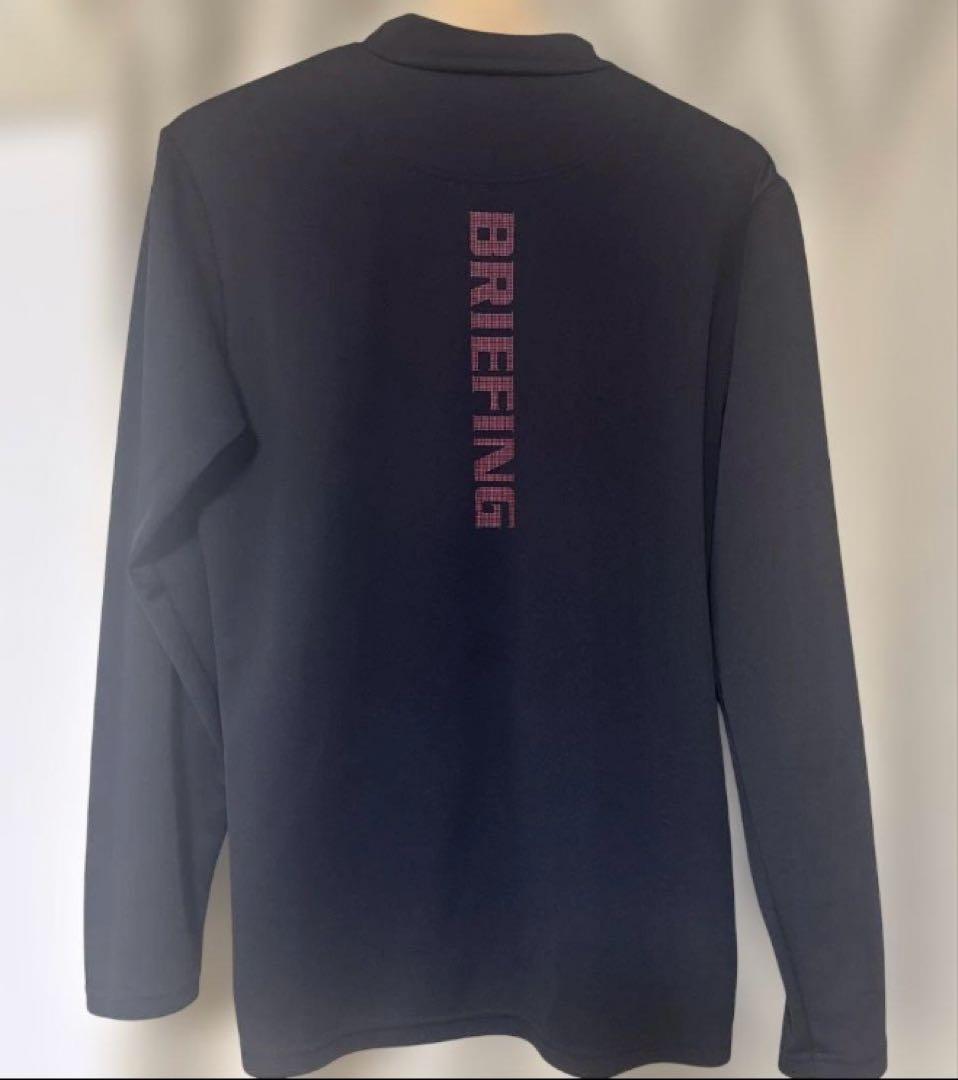 い*ー様 【美品】BRIEFING モックネックシャツ M 黒　ブラック　ブリー