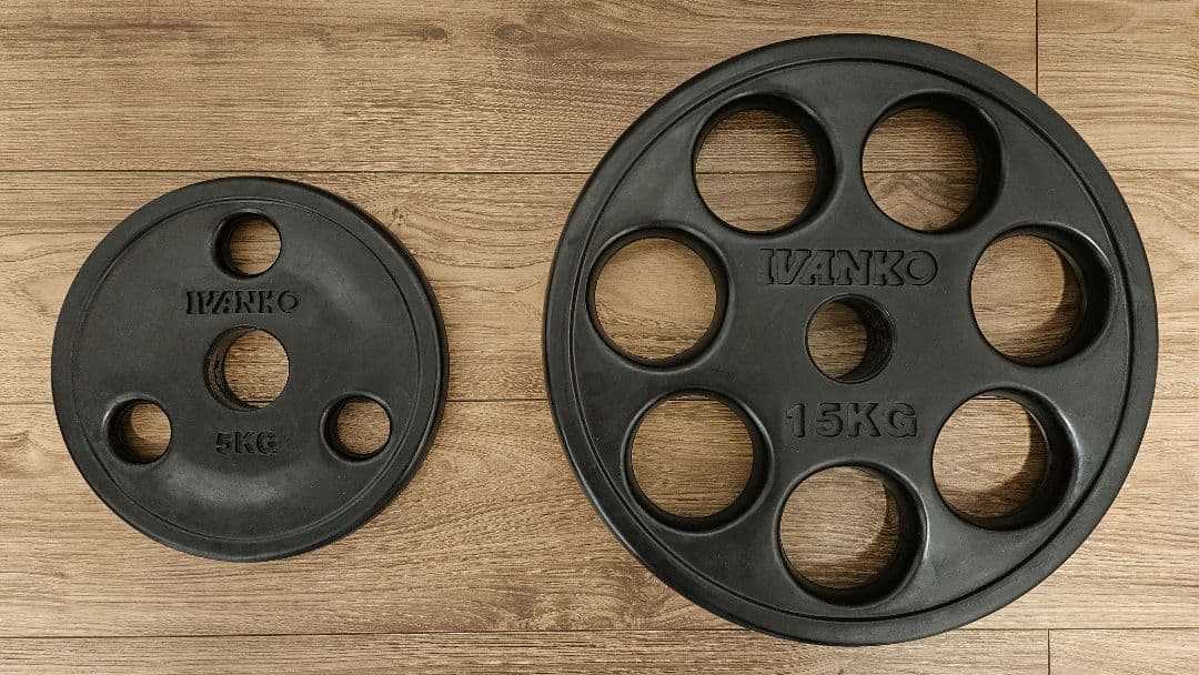 【美品】 IVANKO ROEZH オリンピックラバーEZプレート 5キロ×2
