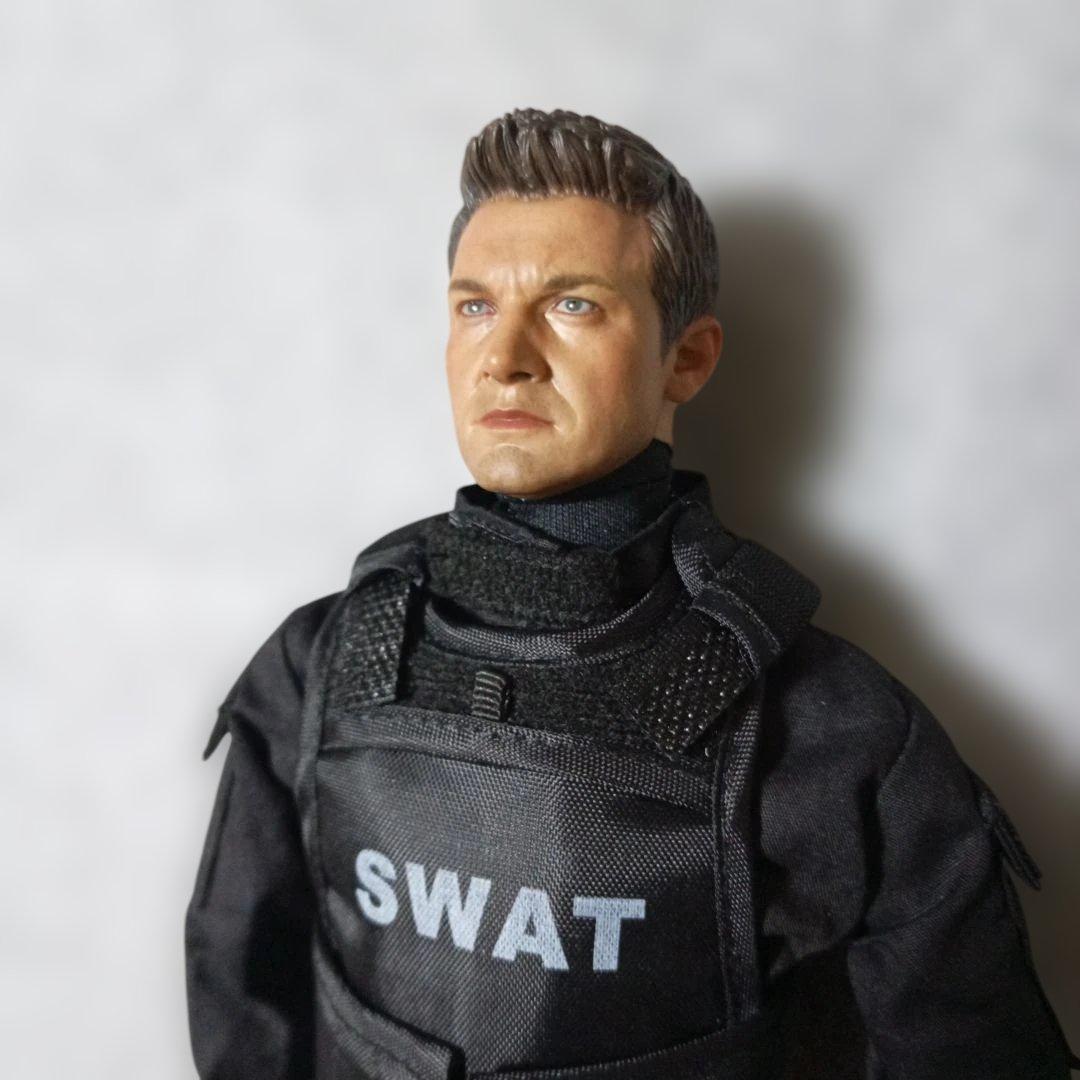 1/6素体 ヘッド ジェレミーレナー SWAT ライフル 防弾ベスト12インチ