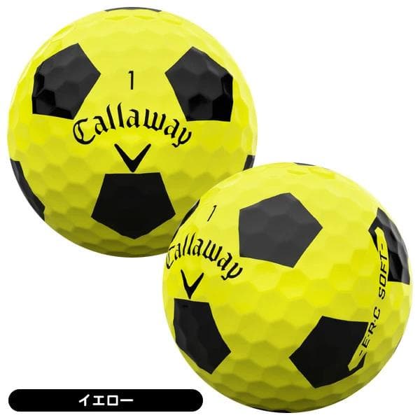 新品 キャロウェイ ERC SOFT ゴルフボール TRUVIS イエロー