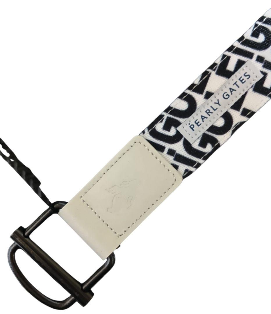 ②新品 パーリーゲイツ PEARLY GATES テープベルト ゴルフ ホワイト
