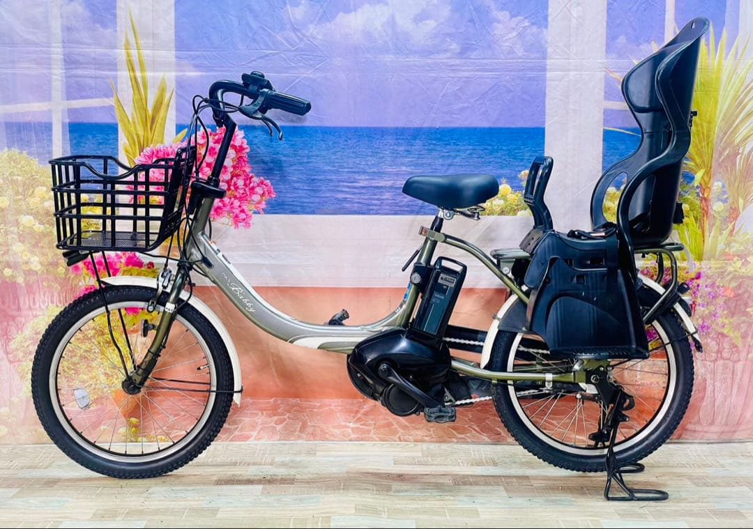 みい★　パスバビー12AH⭐️ヤマハ子供乗せ電動アシスト自転車Y3418