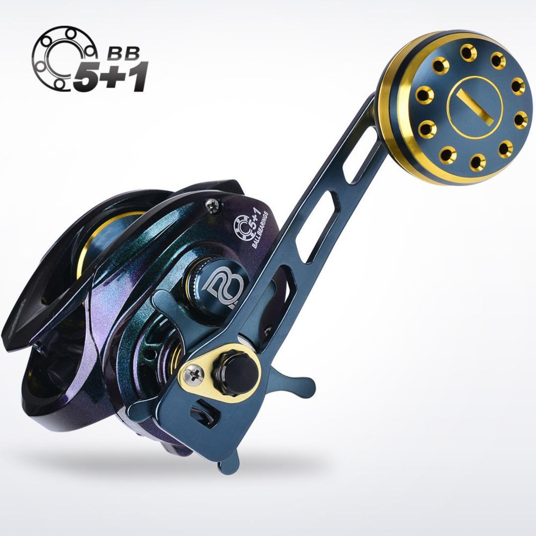 ベイトリール 遠投 右ハンドル 5+1BB 船釣り リール 両軸リール 釣り具