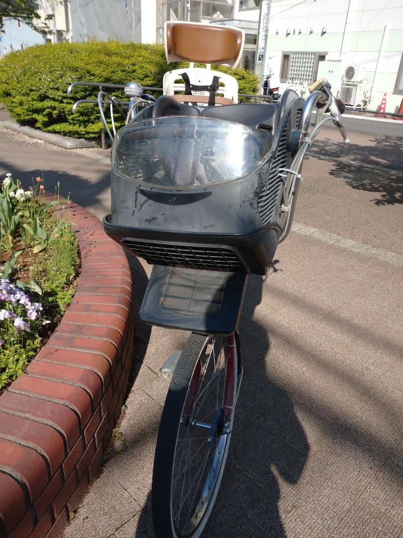 【横浜市引取希望】中古　ヤマハ電動自転車　前後子乗せ