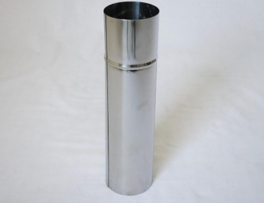 4本セット　アウトドア専用ステンレス煙突　径80　一尺管303mm(長さ)