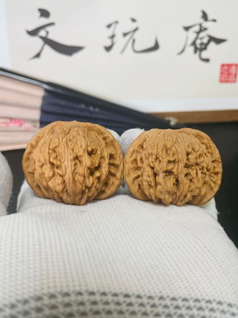 新入荷❤️No.674❤️文玩くるみ（文玩核桃） 精配拱橋四座楼