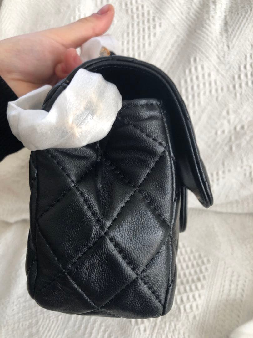 CHANEL ノベルティ キャビアスキン ハンドバッグ ショルダーバッグ